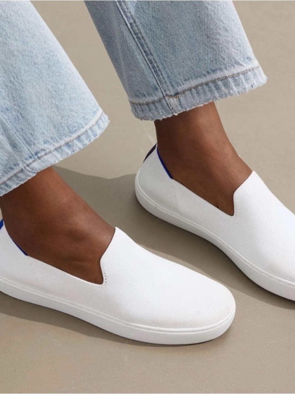 Rothy’s Original Slip on Sneaker in Bright White